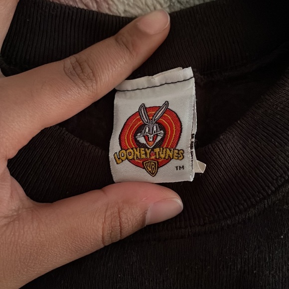 50% Cotton , 50% Polyester Black Crewneck; Size:L - Picture 4 of 4